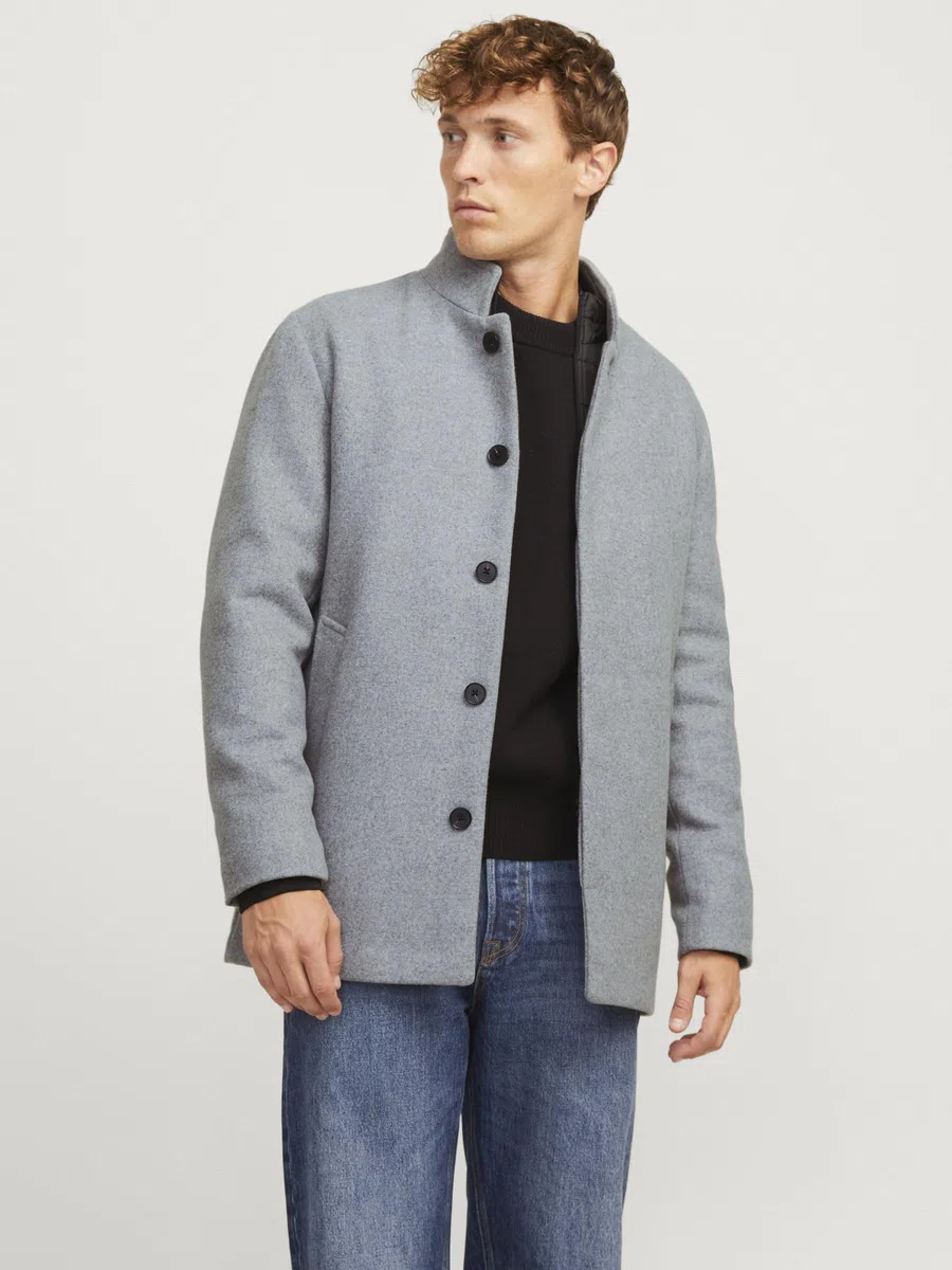 JACK & JONES Herren Mantel – Übergangsjacke & Wintermantel, Trenchcoat mit Stehkragen, Winddicht & Atmungsaktiv, Elegante Herren Jacke für Frühling, Herbst & Winter
