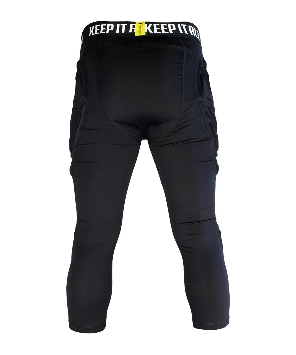 KEEPERsport - gepolsterte Torwarthose 3/4 für Erwachsene und Kinder - Protektionshose für Training und Spiel - Größe 128-XXL - Farbe schwarz