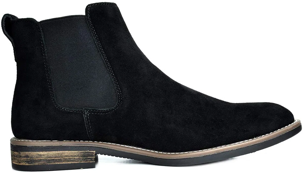 Bruno Marc Herren Chelsea Boots Wildleder Stiefel Stiefeletten