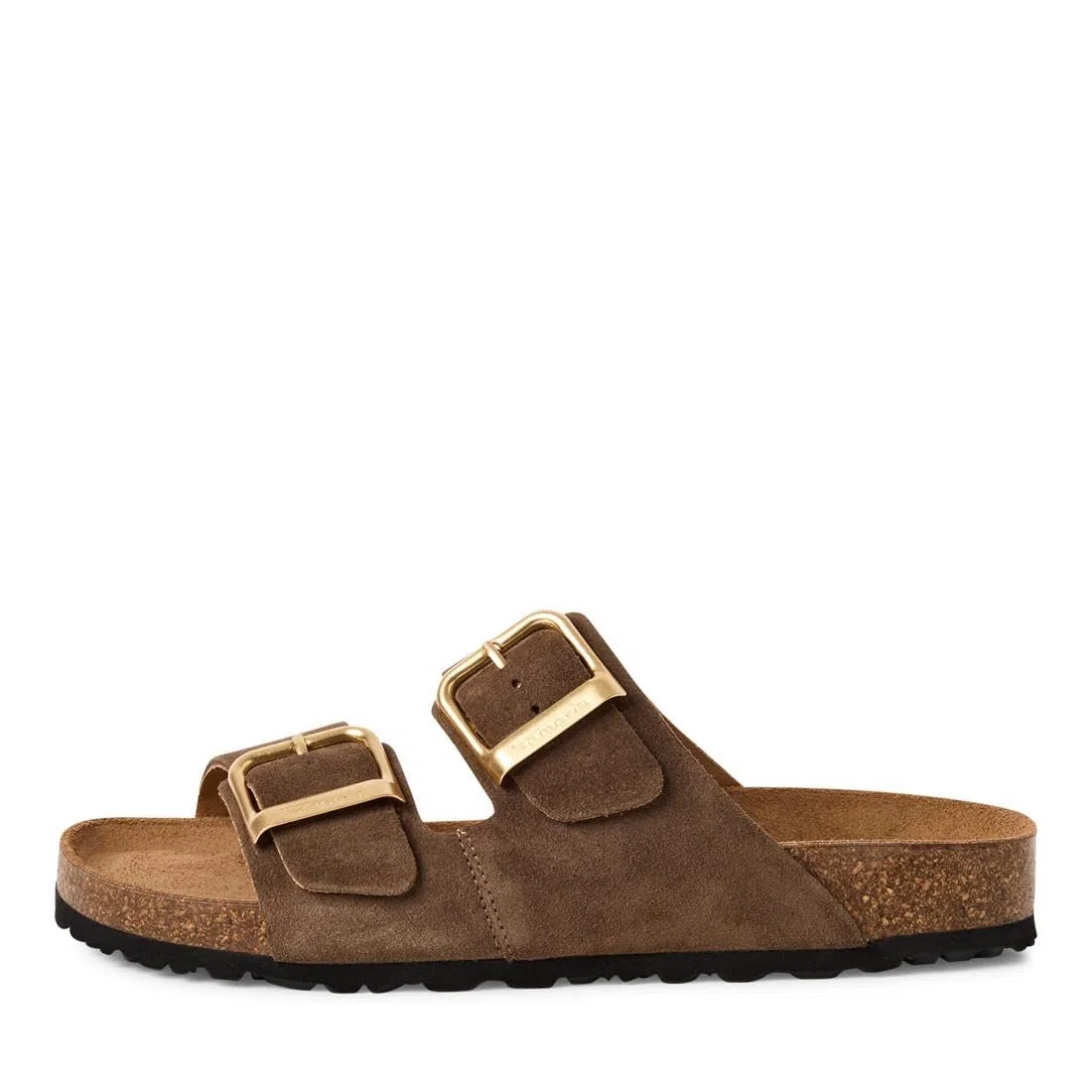 Tamaris Damen Fußbett Pantolette Leder flach