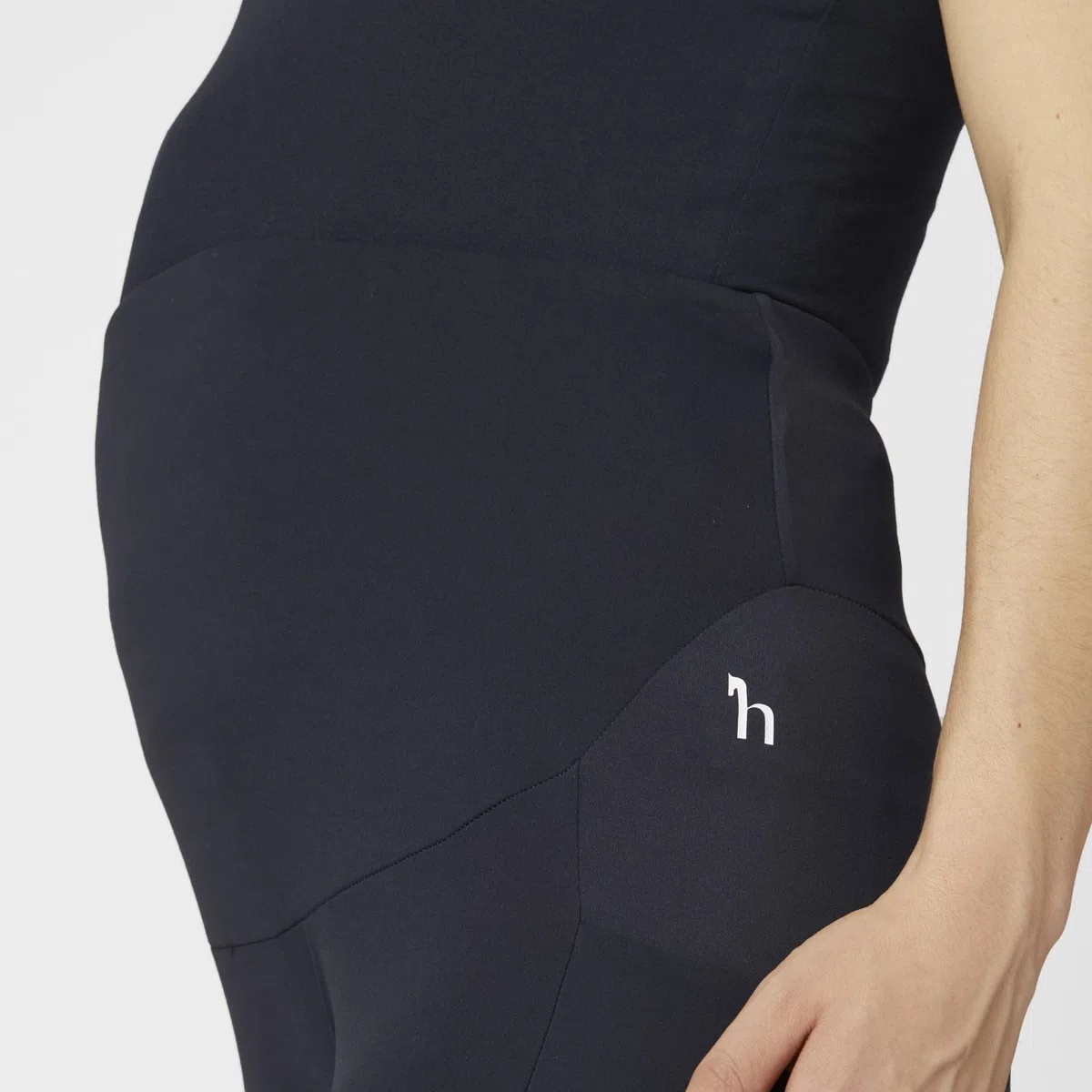 HORZE Damen Schwangerschafts-Reitleggings Ginny – Bequeme & Elastische Umstands-Reithose mit Silikon-Vollbesatz & Handytasche - Blau, 40