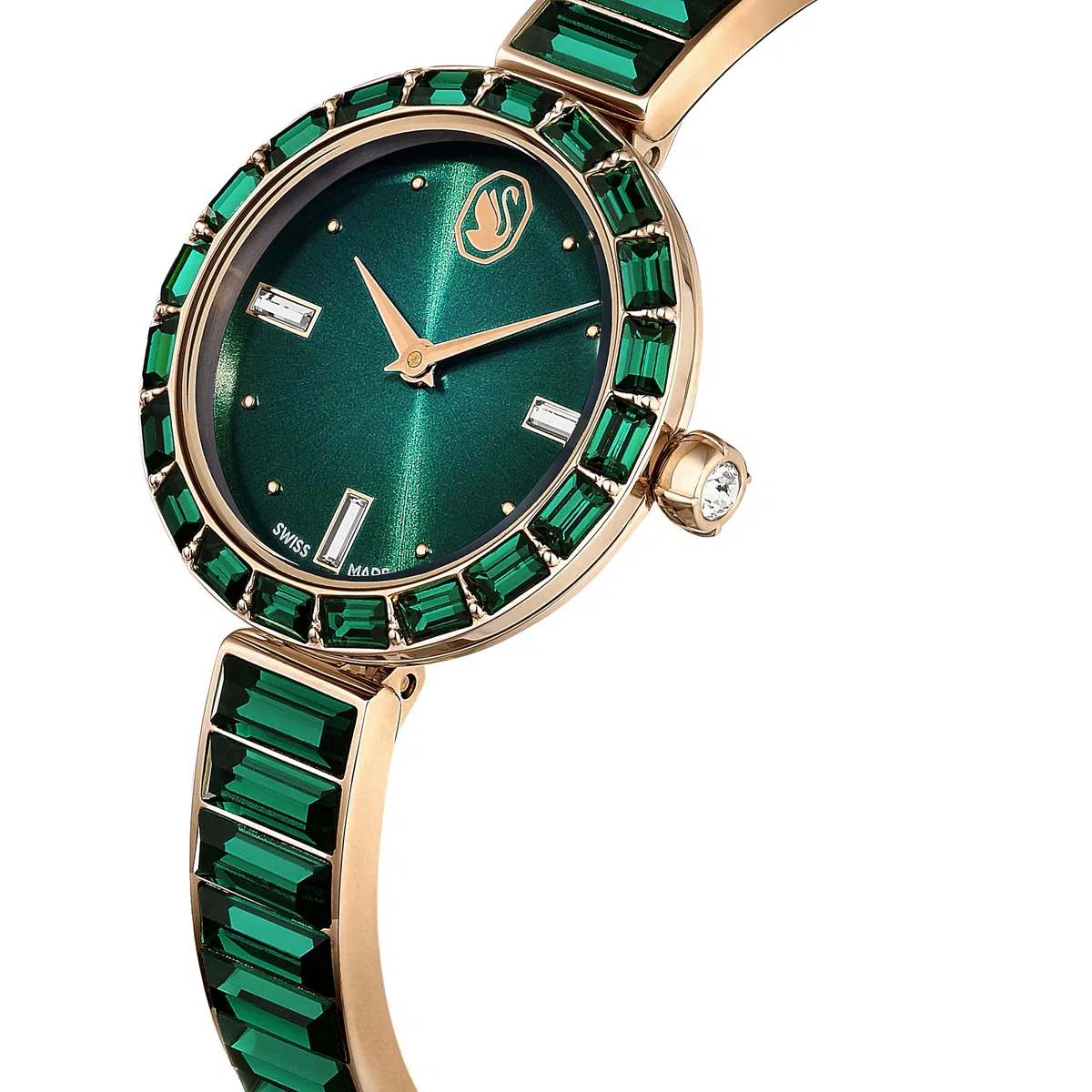 Swarovski Matrix Kollektion Armreif-Uhr, Swiss Made