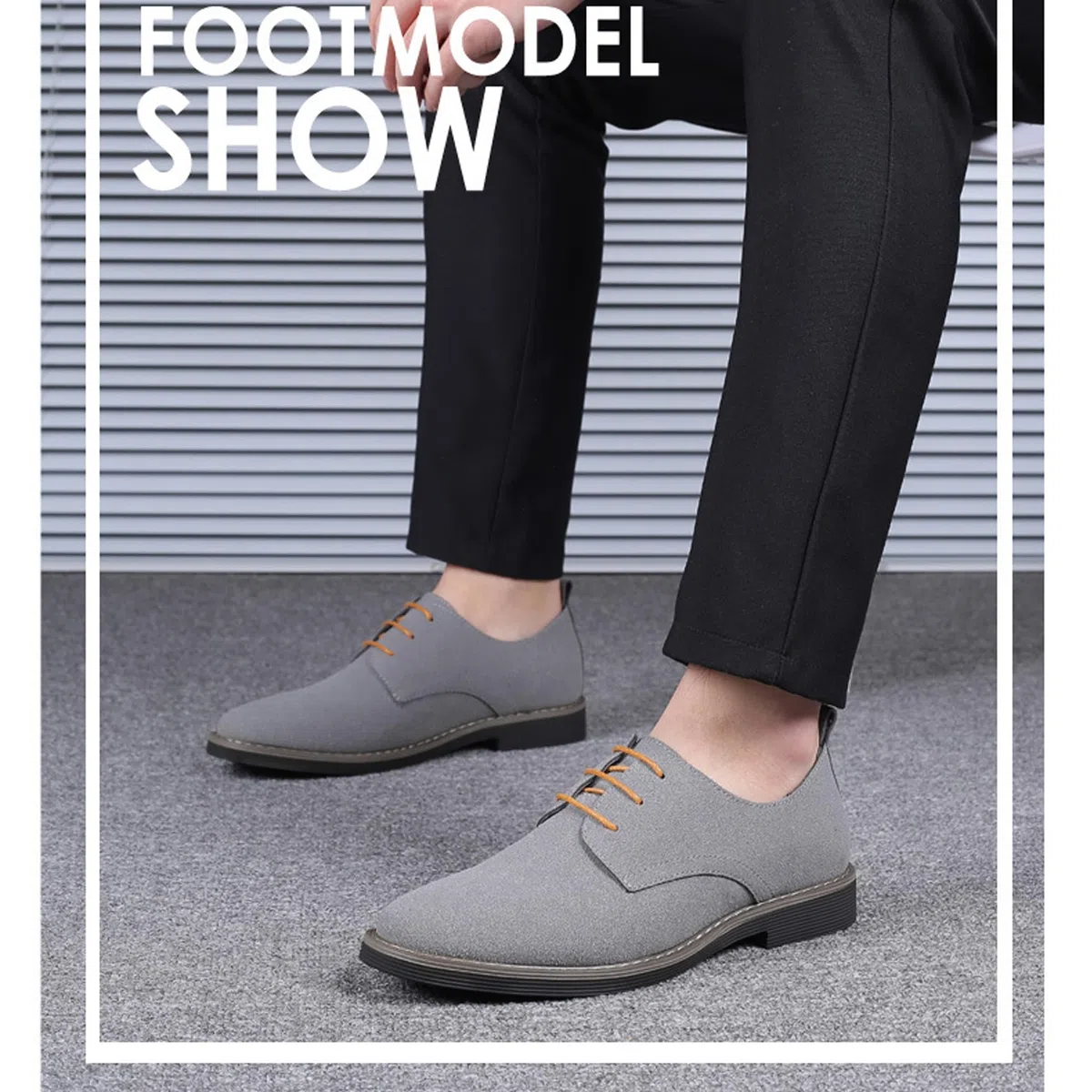 Asifn Herren Kleid Oxford Schuhe Klassische Schnürung Lässige Wildleder Samt Low-Top Britische Business Atmungsaktive Schuhe