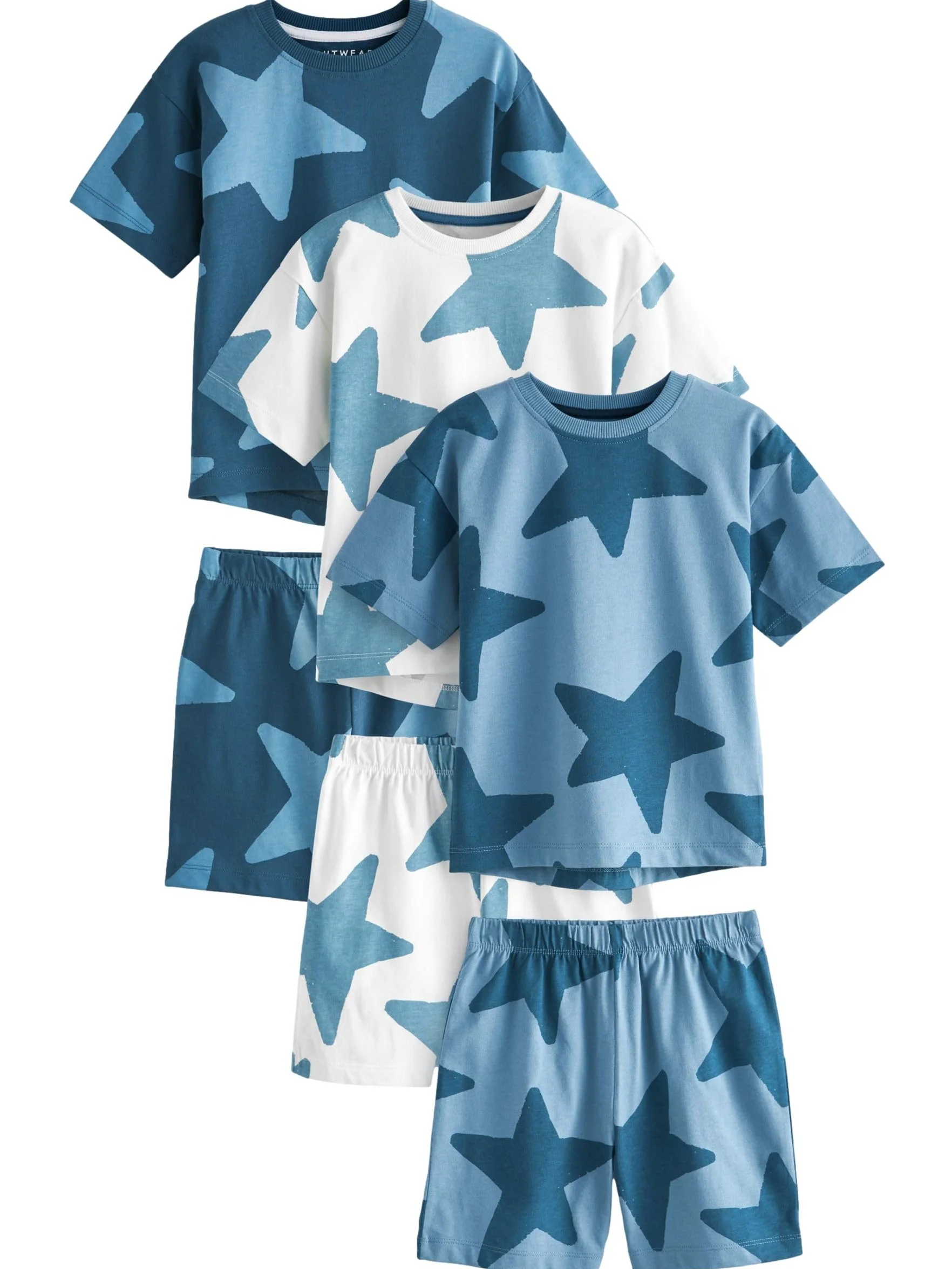 NEXT Jungen Kurze Schlafanzüge, 3er-Pack 74-152