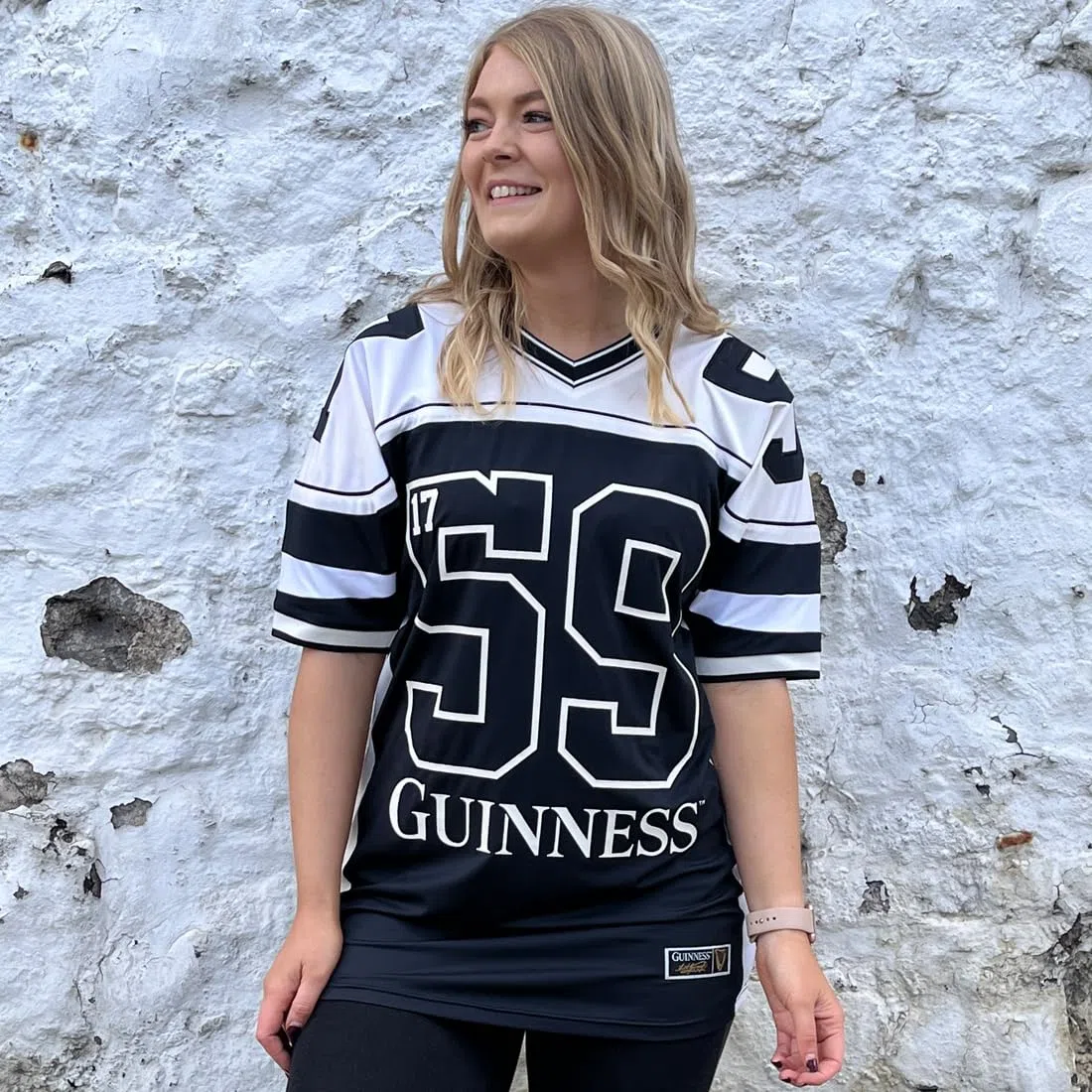Guinness American Football Trikot, Schwarz / Cremefarben