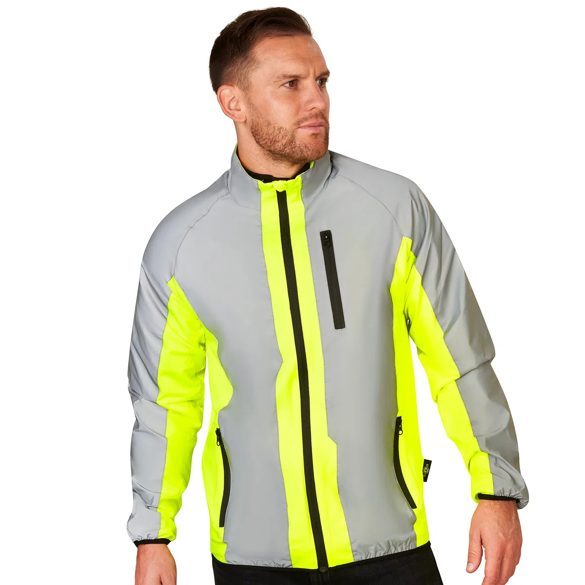 BTR Reflektierende Laufjacke und Fahrradjacke Herren mit Reflektor