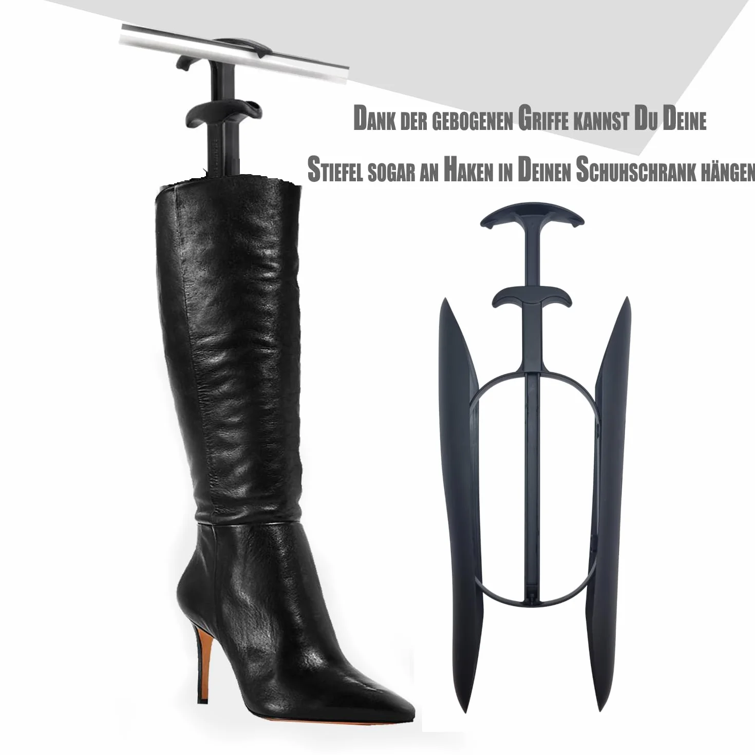 DELFA Stiefelformer 5 Paar - mit innovativem Sensomatic Federelement - Stiefelspanner - Länge 35 cm - Schaftformer
