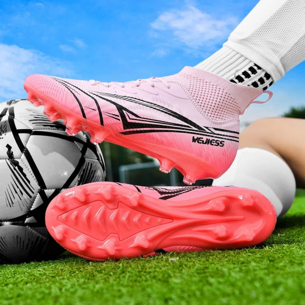 Herren Fußballschuhe Kunstrasen High Top Fussballschuhe Professionelle OutdoorFootball Schuhe Jugendliche Fußballschuhe Leichtathletik Trainingsschuhe
