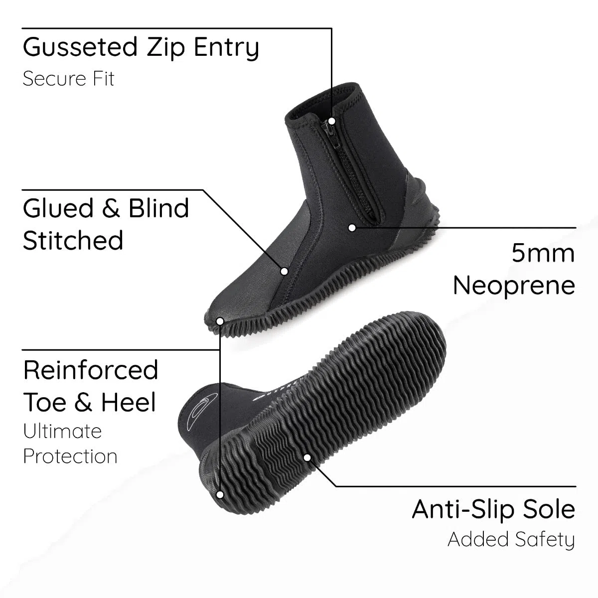 Osprey Unisex Neoprene Zipped Neoprenanzug für Erwachsene, 5 mm
