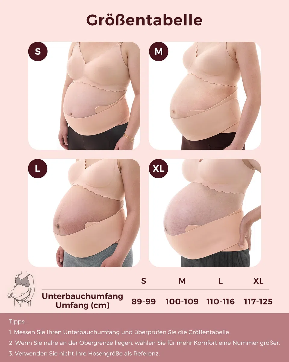 Momcozy Schwangerschafts-Bauchband – Ergonomische Rückenstütze & atmungsaktives Material – Verstellbarer Umstandsgürtel zur Linderung von Bauch-, Becken- und Rückenschmerzen