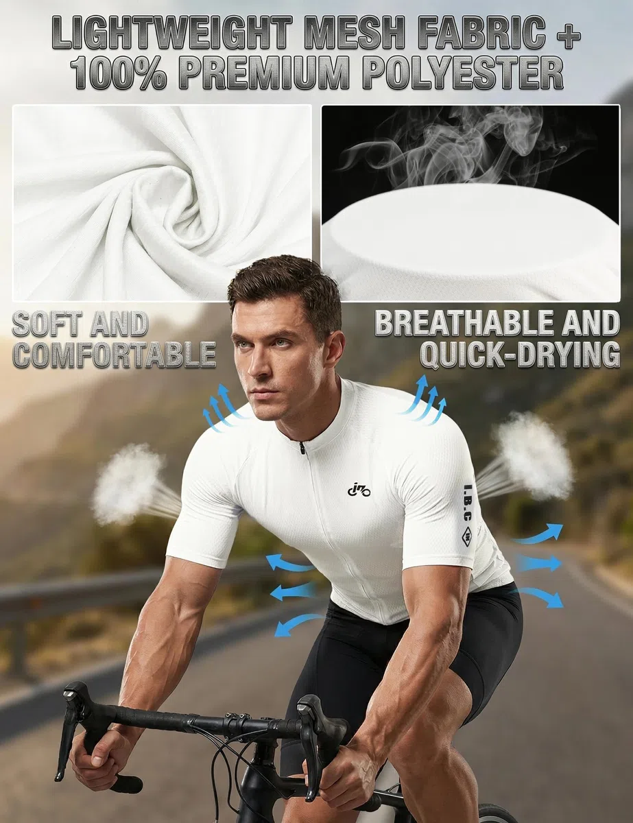 INBIKE Fahrradtrikot Herren Radtrikot Set Kurzarm Fahrradbekleidung Rennrad Hose Schnelltrocknend Atmungsaktiv mit 3D Sitzpolster für Radfahren MTB S223