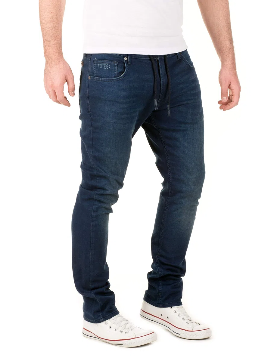 WOTEGA Noah - Herren Jeans - Sweathose in Jeansoptik - Männer Jogging Jeans Slim