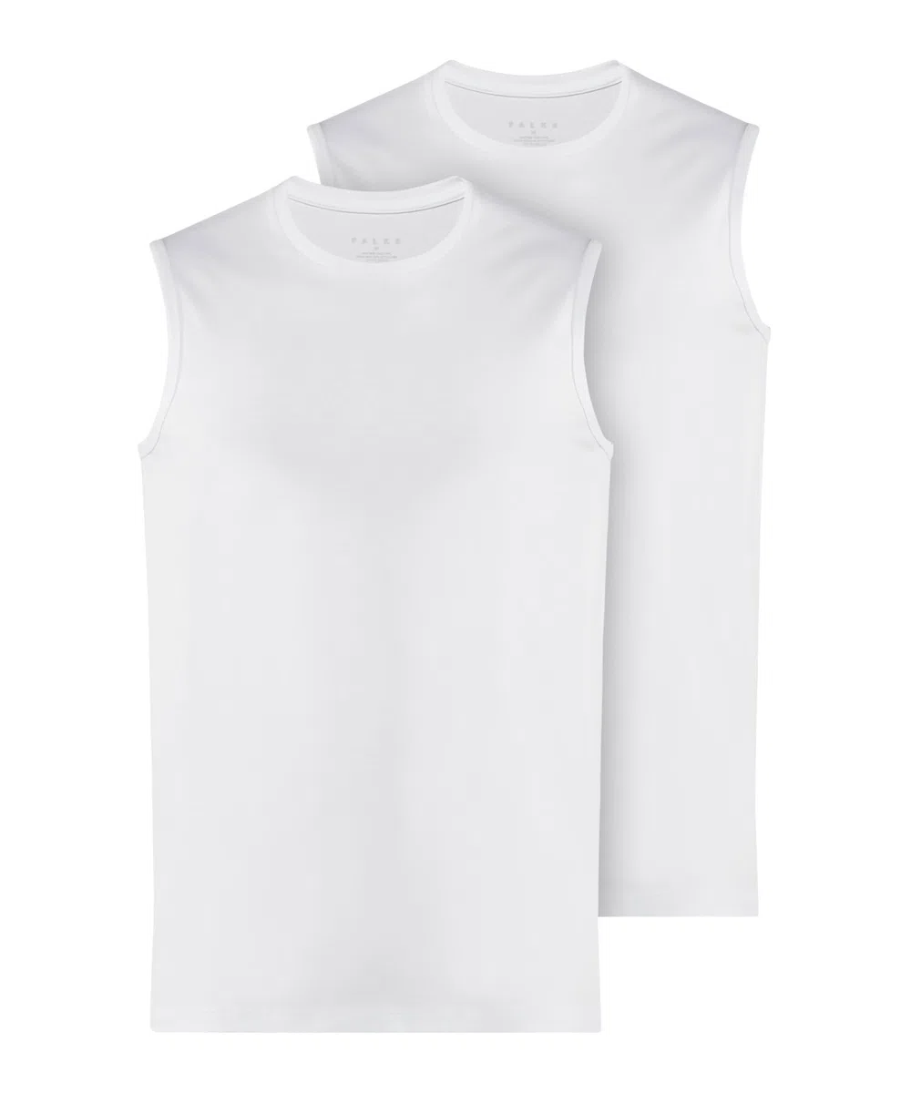 FALKE Herren Daily Comfort 2-Pack Muscle Shirt Unterwäsche Unterhemd bequemes Muskelshirt ärmellos mit Rundhals Ausschnitt im Multipack schnelltrocknende atmungsaktive nachhaltige Baumwolle 2 Stück