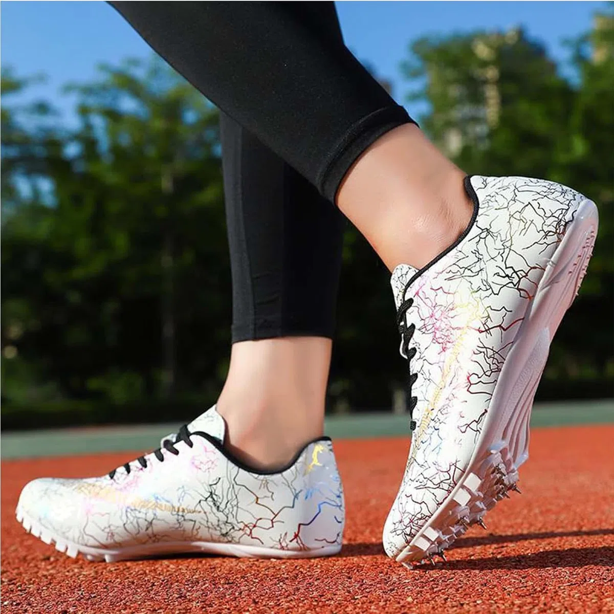 Leichtathletik Spike Lauf Sprint Schuhe Herren Licht Laufschuhe Für Sprints 8 abnehmbaren Nägel Leichtathletikschuhe mit Spikes Sprint Herren Kinder Damen Jugendsportschuhe