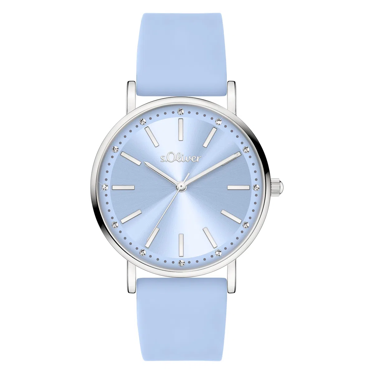 s.Oliver Damenuhr mit Silikonband - 36 mm -zeitlos und modern - Verschiedene Designs wie Blumenprint, funkelnden Steinen oder klassisch-schlicht