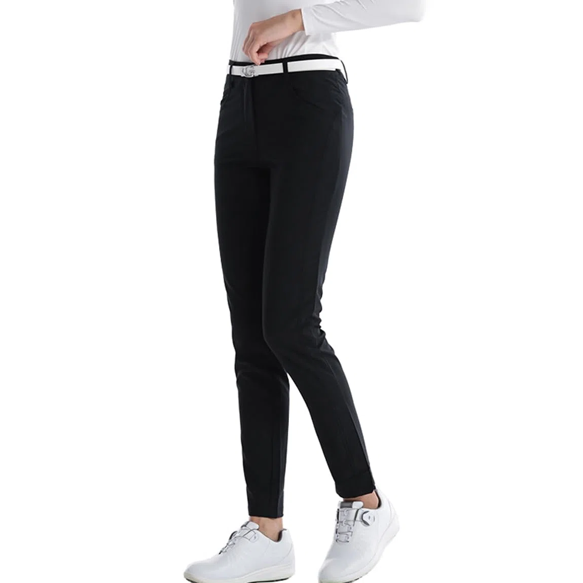 Damen Golf Lounge Hose Leichte Slim Fit Stretch Schnelltrocknende Leggings Hose Arbeit Büro Slacks