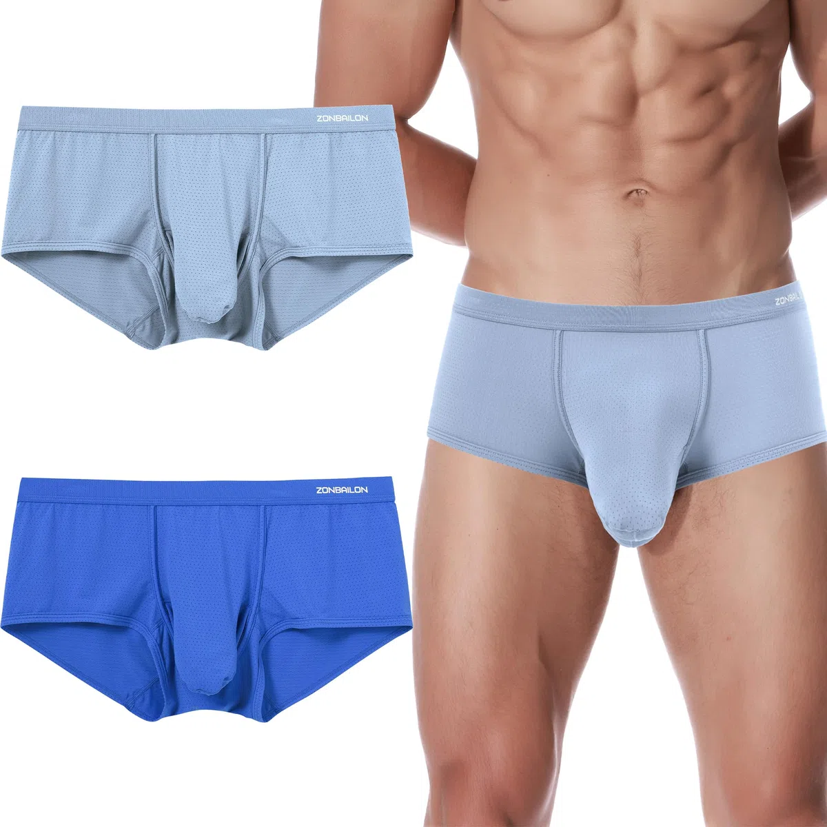 Herren-Boxershorts, sexy Elefanten-Unterwäsche, Ausbuchtung, doppelte Tasche, atmungsaktiv