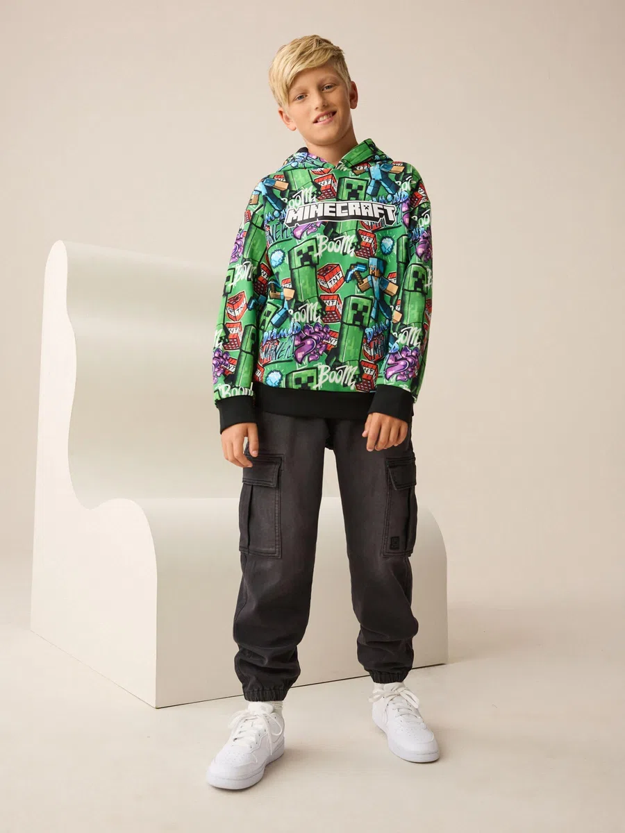 NEXT Jungen Standard Lizenziertes Kapuzensweatshirt Minecraft 98-176