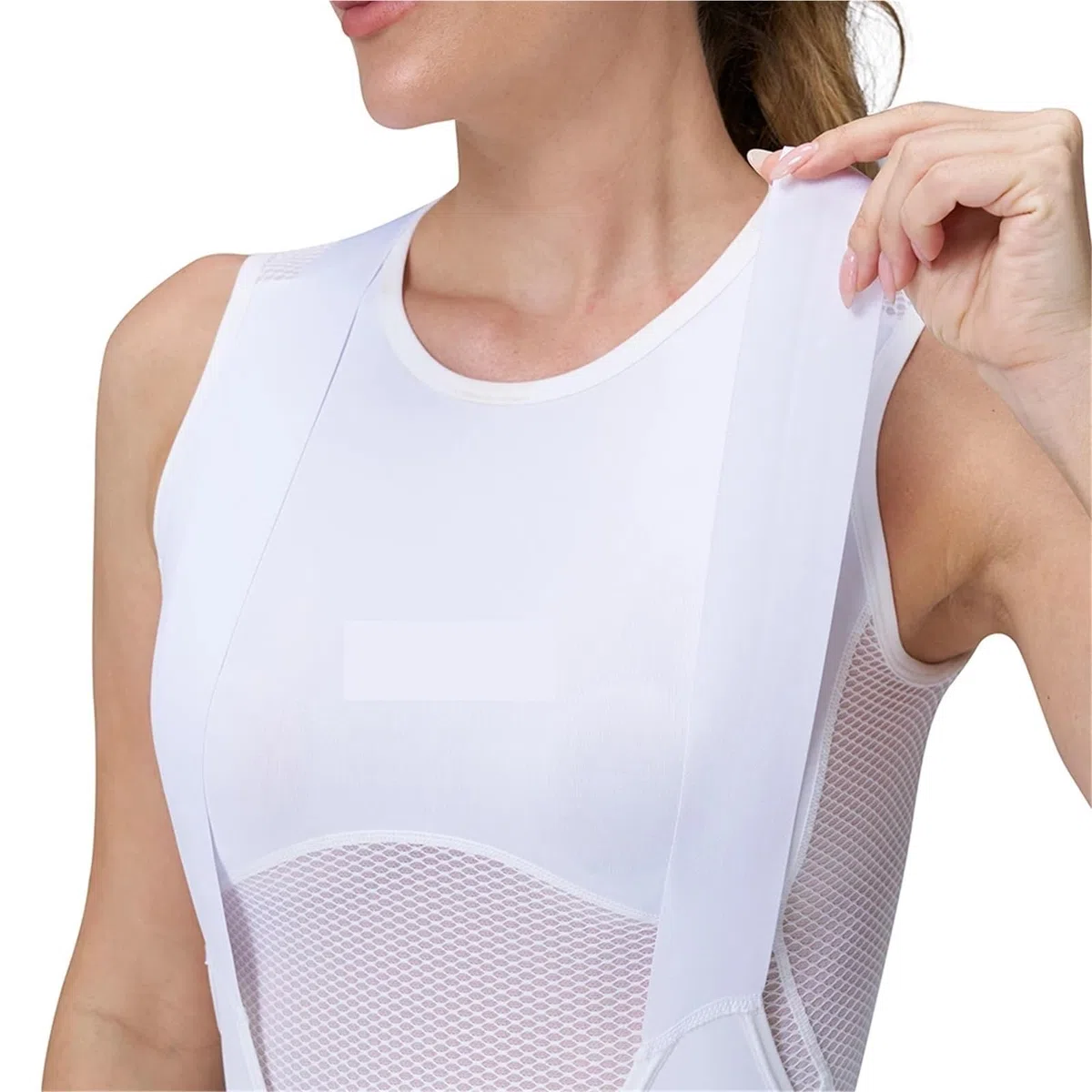 Damen-Radler-Trägerhosen Damen-Radsport-Trägershorts, hohe Taille, Fahrradhose, 6-Stunden-Fahrradpolster, schmale Passform, Radsport-Trägershorts, Rennradhose(White,M)