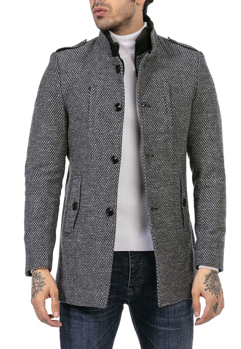 Redbridge Herren Mantel Winterjacke Classy Chic Jacke Transformable