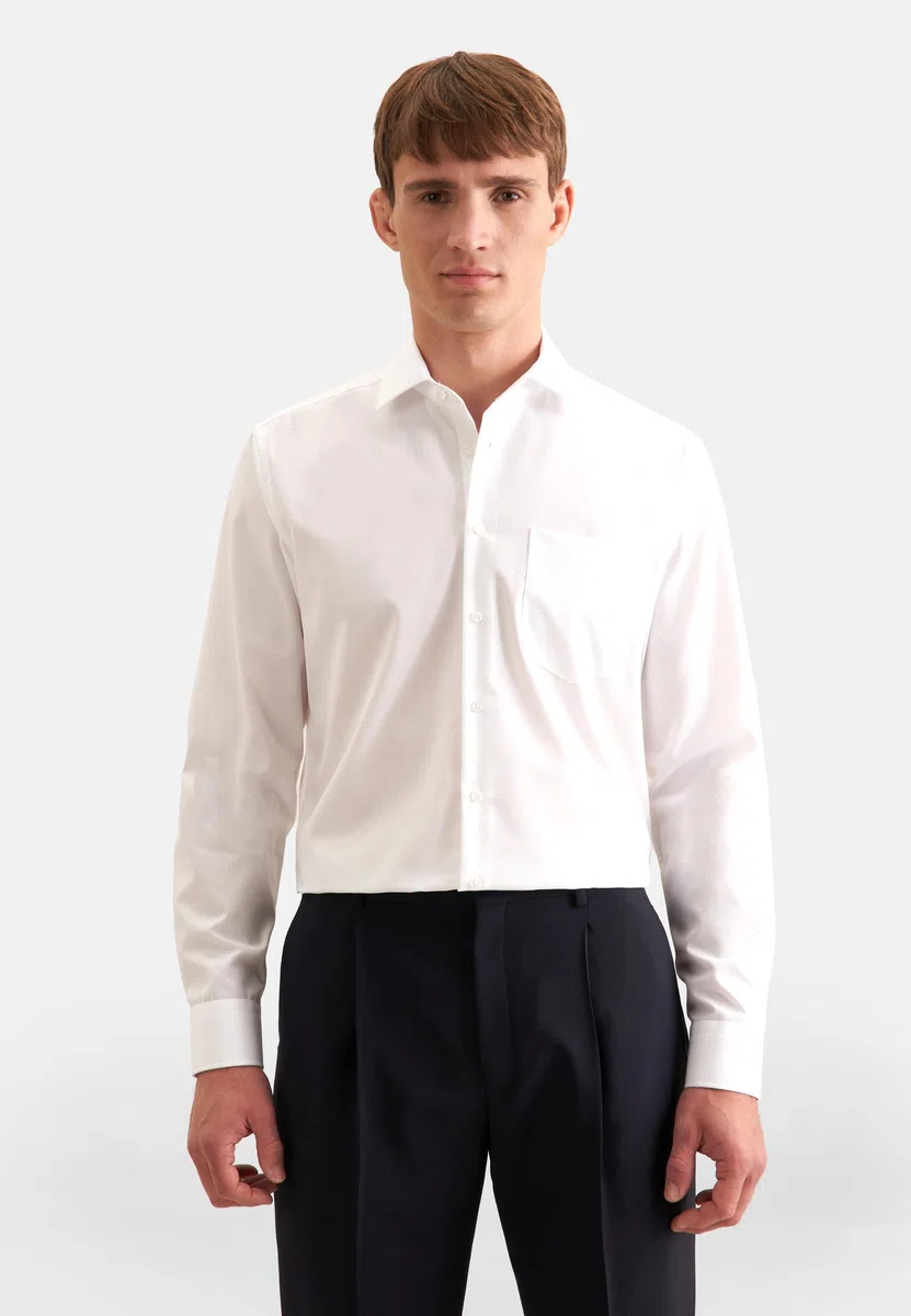 Seidensticker Herren Business-Hemd - Regular Fit - Bügelfrei- Kent-Kragen - Langarm - 100% Baumwolle