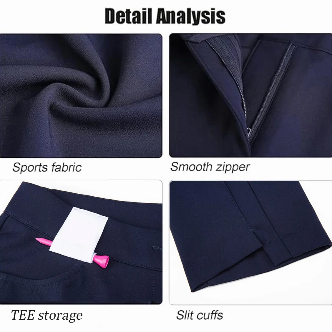 Damen Golfhose Sommer Leichte Stretch Slim Fit Schnelltrocknende Anzughose Lässige Arbeitshose Knöchelhose