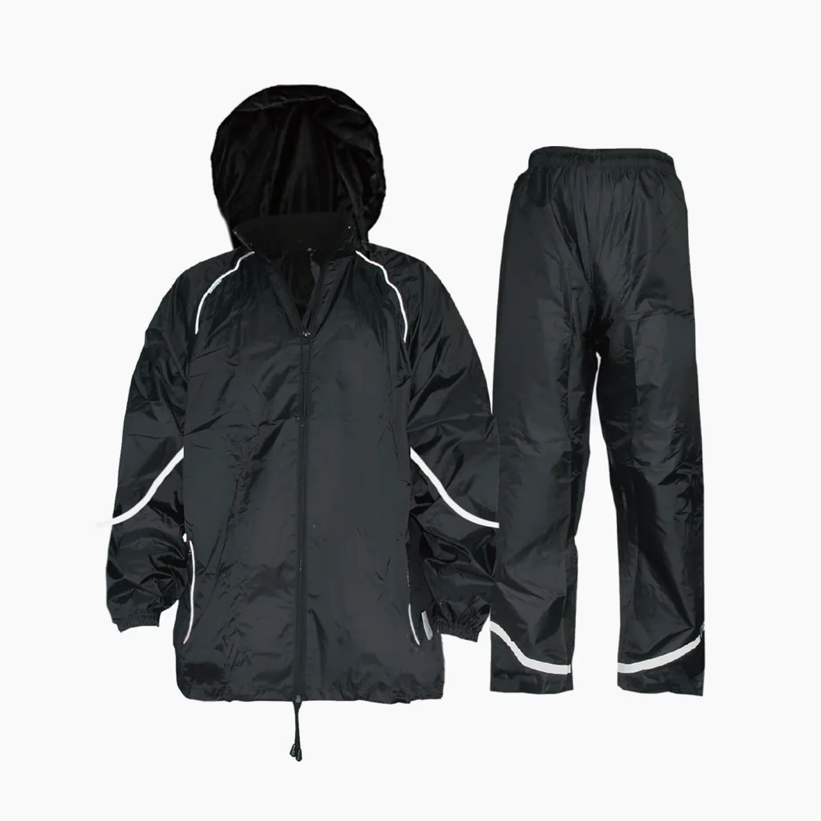 Salzmann Wasserabweisender Regenanzug | S-XXL | Set aus Jacke & Hose | Hergestellt mit 3M Scotchlite