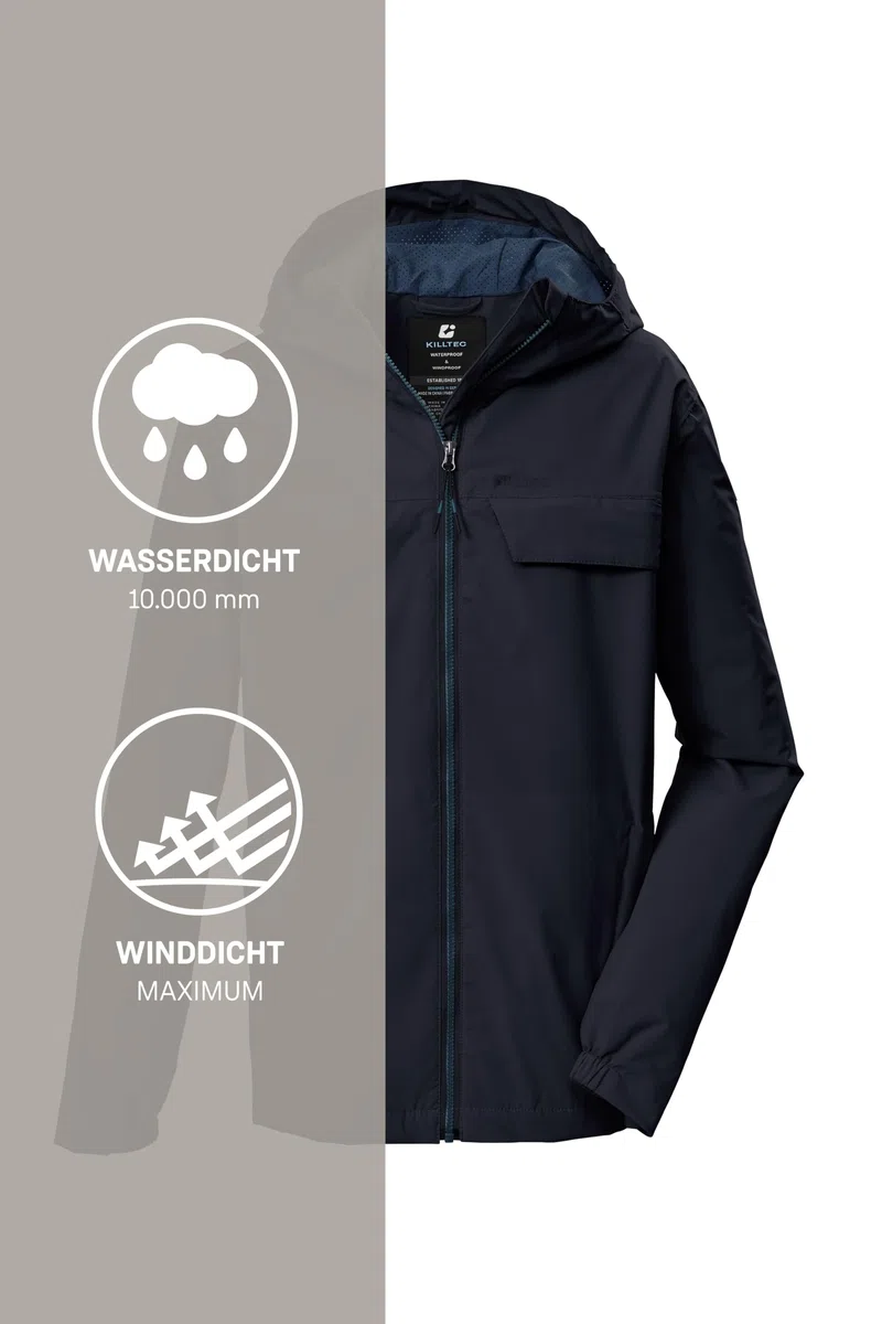 Killtec Jungen Kos 125 Bys Jckt Funktionsjacke/Outdoorjacke wasserdicht mit Kapuze