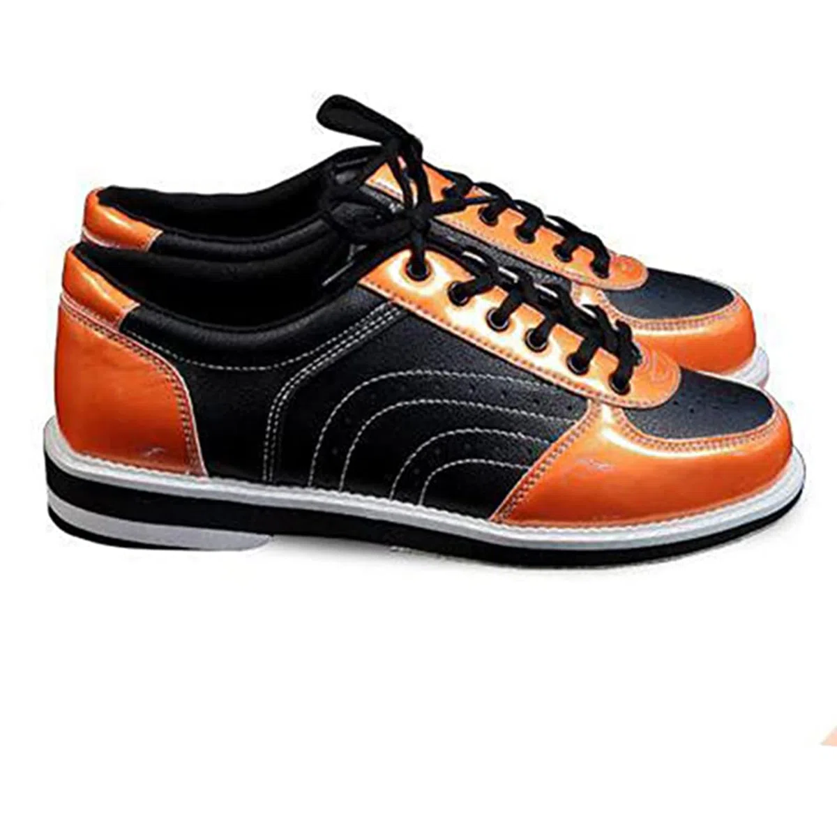 Herren Bowlingschuhe Leder Bowling Sneakers rutschfeste Rasen Bowling Trainer Schuhe Bequem