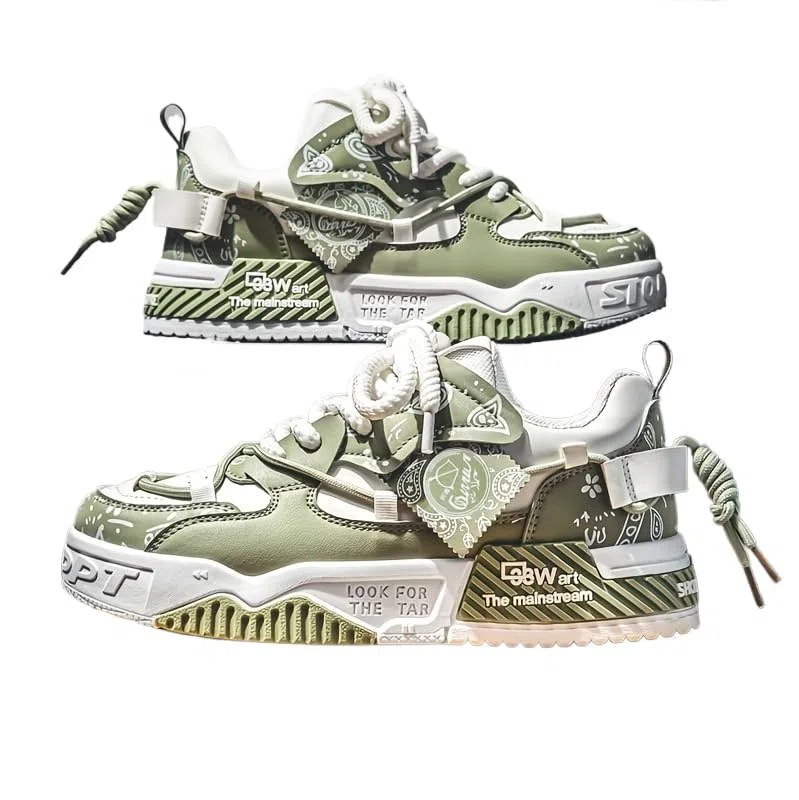 JXpxbao Herren Trendige Straßenmode Farbblock Skateboardschuhe, Bequeme rutschfeste Schnürschuhe Für Herren Für Outdoor-Aktivitäten Im Frühling Und Sommer