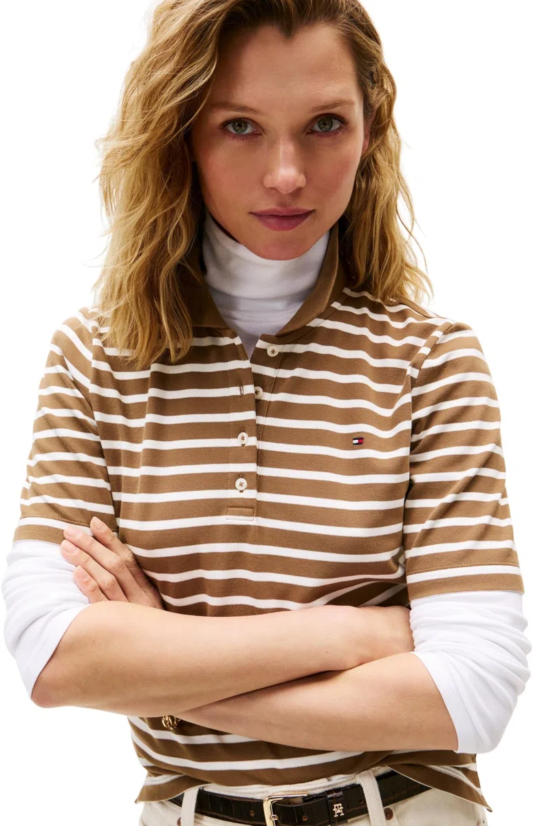 Tommy Hilfiger Damen Poloshirt Kurzarm 1985 Pique Regular Fit