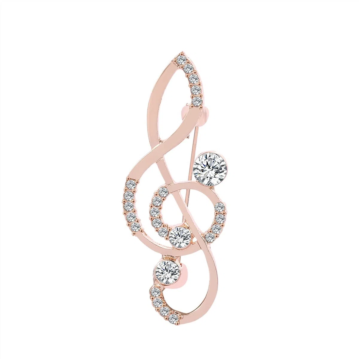 Brosche Pin für Frauen Musik Brosche Pins Metall Strass Musiknote Brosche für Frauen Schmuck Brosche Einfaches Zubehör für den Alltag Brosche