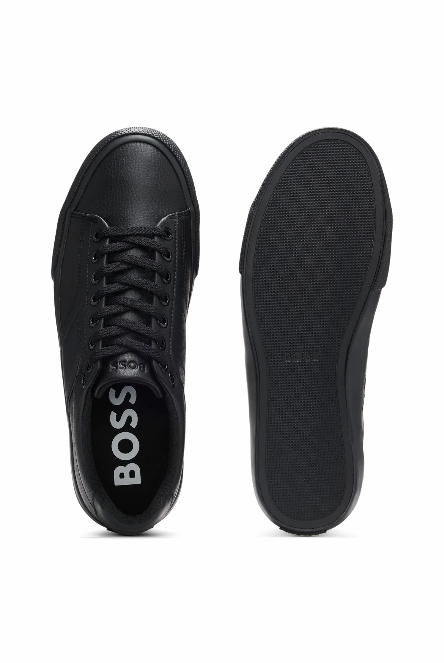 BOSS Herren Aiden Tenn Schnür-Sneakers mit Cupsohle und kontrastfarbenem Logo Größe