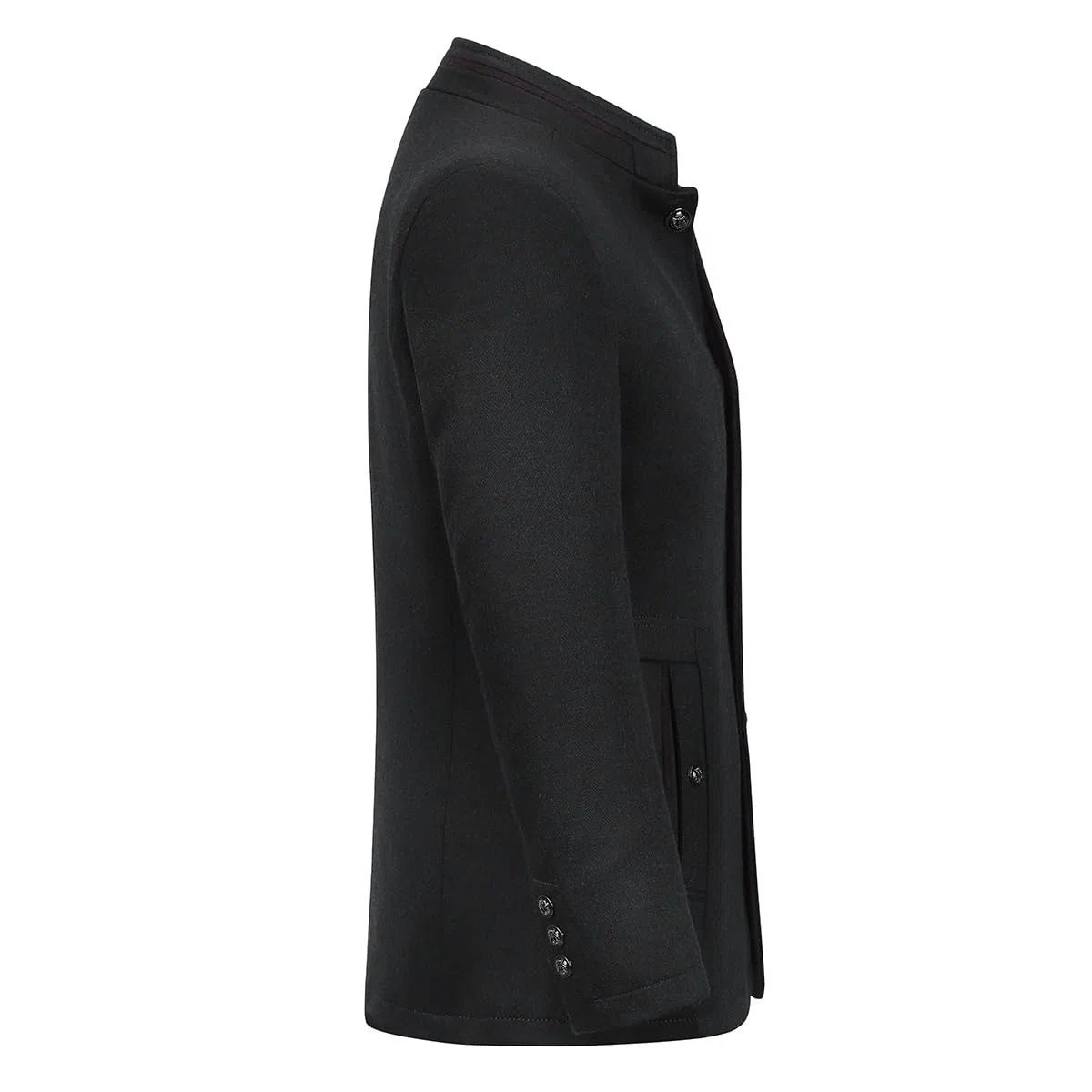 Allthemen Wintermantel Herren Kurzmantel Slim Fit Mantel mit Stehkragen Wolle Warm Wollmantel Business Freizeit