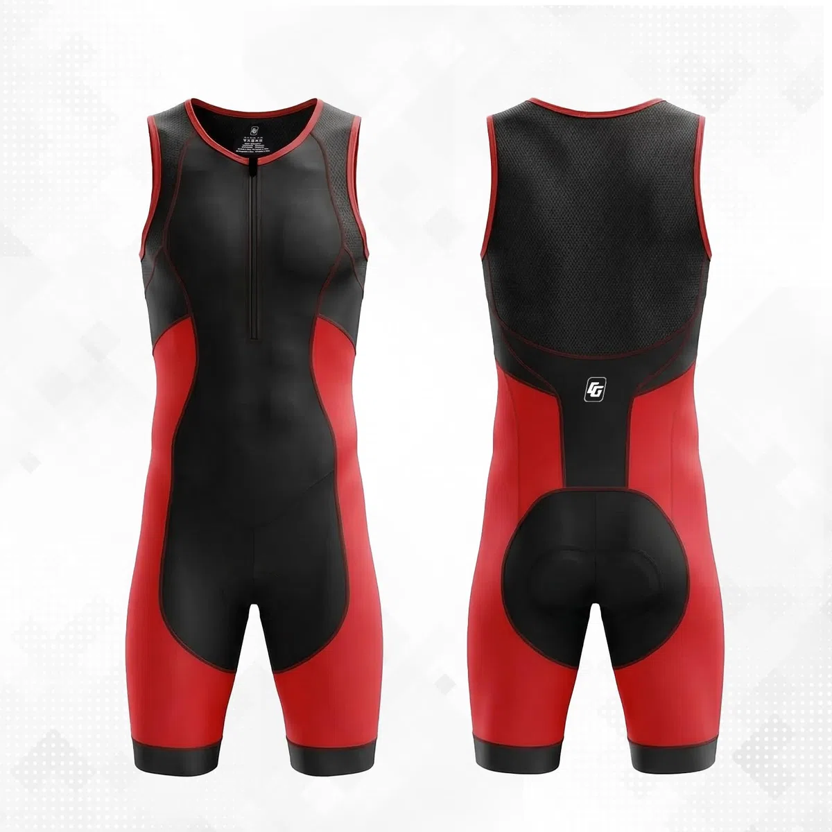 Triathlon-Anzug für Herren, kurzärmelig, ideal für Ironman-Rennsport-Tri-Anzug