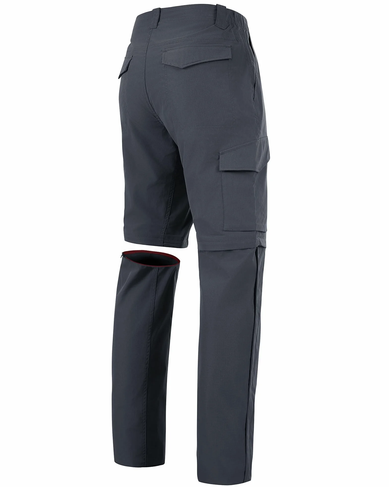 33,000ft Wanderhose Herren Zip Off Trekkinghose, Atmungsaktiv Abnehmbar Stretch Outdoorhose mit 6 Taschen，Sommer Funktionshose Schnell Trockend Leichte Kurze Hose für Wandern Fahrrad
