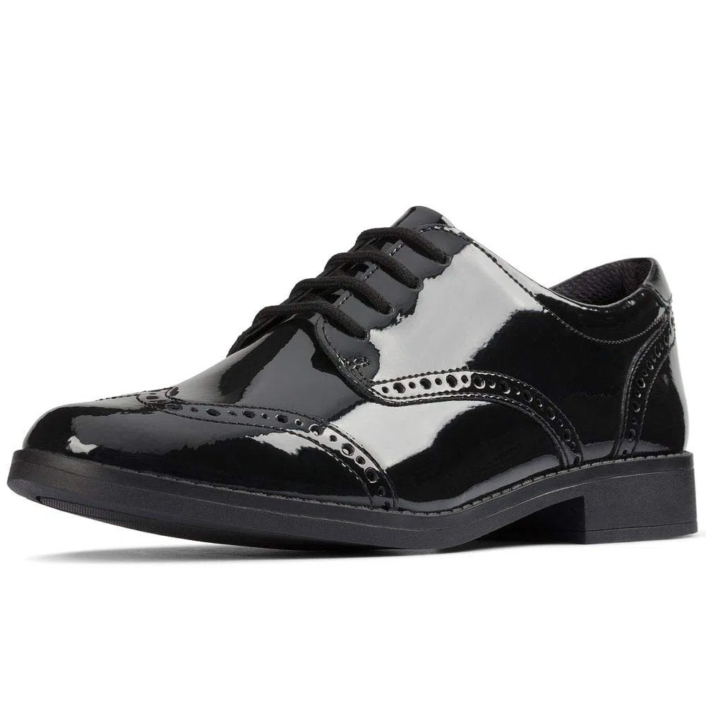 Clarks Aubrie Craft Y Schulschuhe für Mädchen, Schwarz