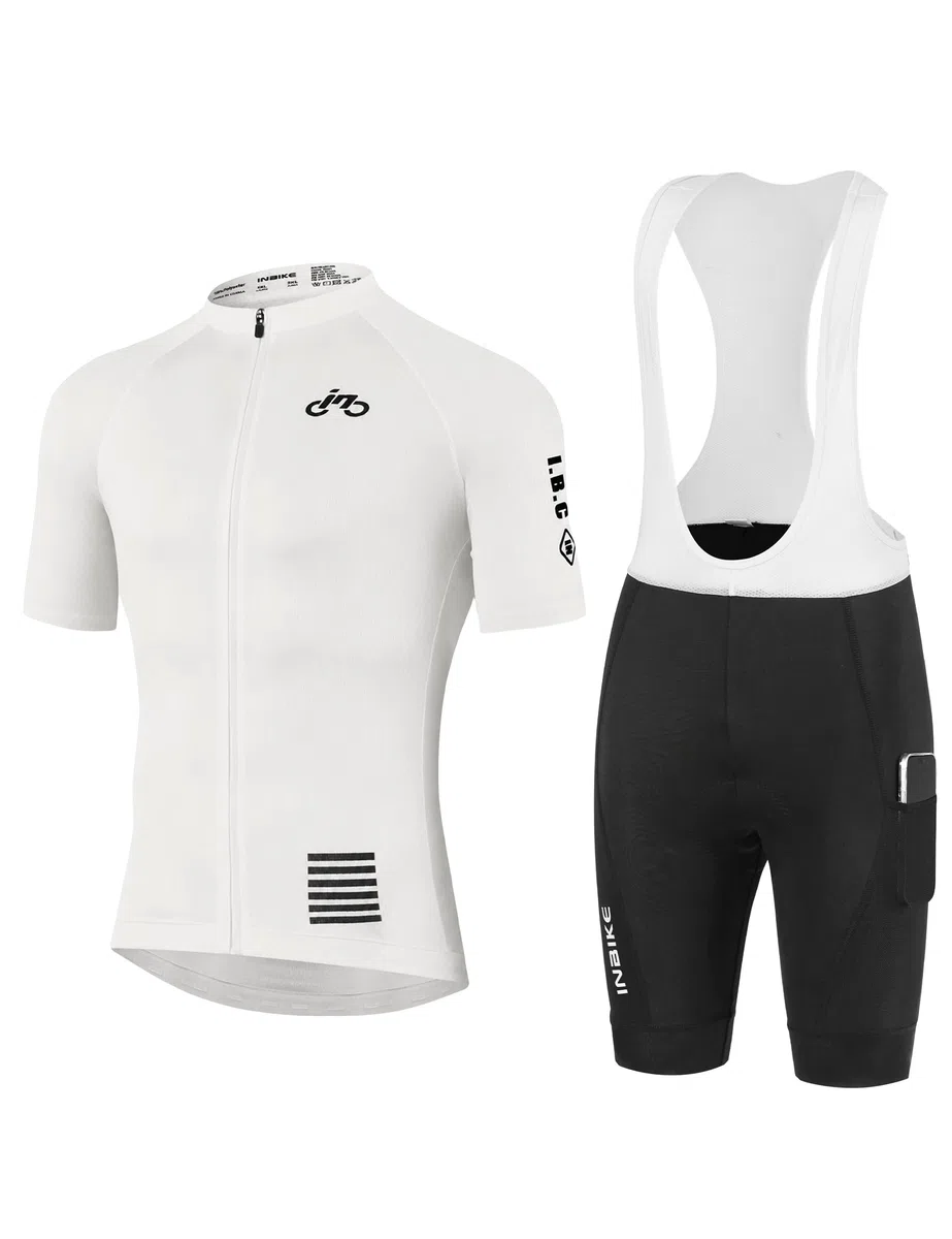 INBIKE Fahrradtrikot Herren Radtrikot Set Kurzarm Fahrradbekleidung Rennrad Hose Schnelltrocknend Atmungsaktiv mit 3D Sitzpolster für Radfahren MTB S223