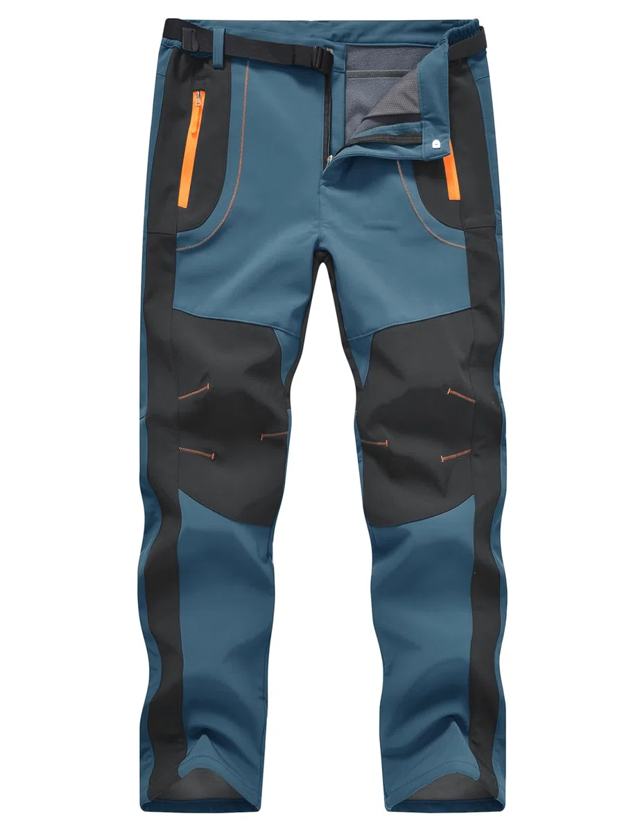 donhobo Herren Wanderhose Gefüttert Winterhose Wasserdicht Winddicht Warm Verdickte Softshellhose Outdoorhose Skihose Trekkinghose