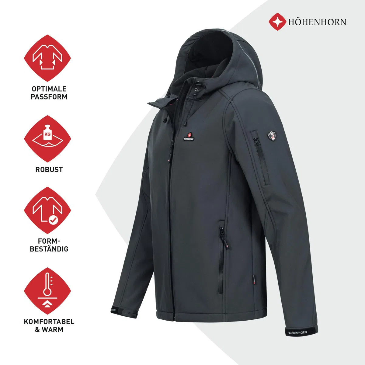 Höhenhorn Altus Herren Softshelljacke Outdoor Function, wasserabweisend