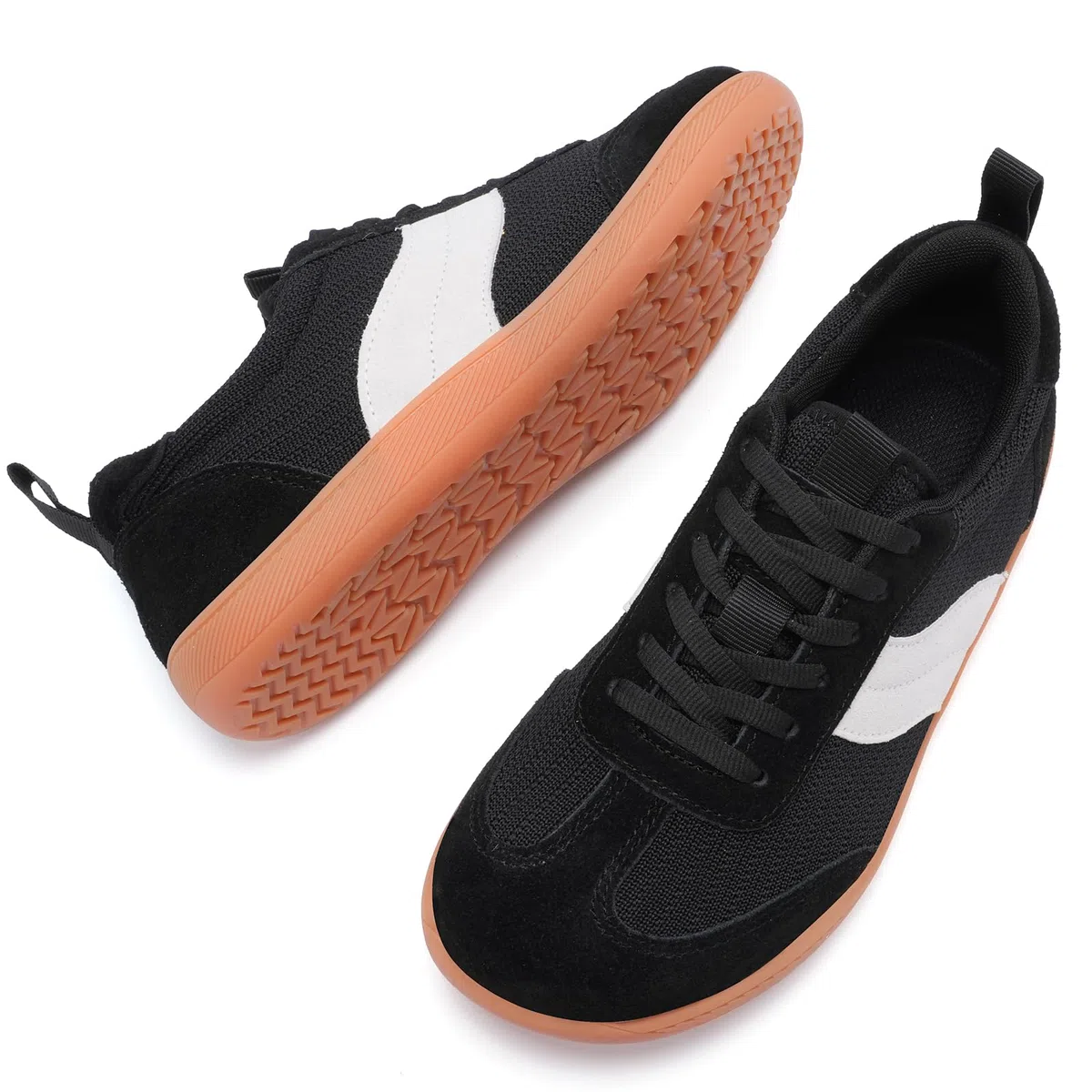 Breite Barfußschuhe Damen Barfuss Schuhe mit Breiter Zehenbox Zero Drop Leichtgewicht Atmungsaktive Sneaker für Fitness Joggen Alltag Damen Laufschuhe
