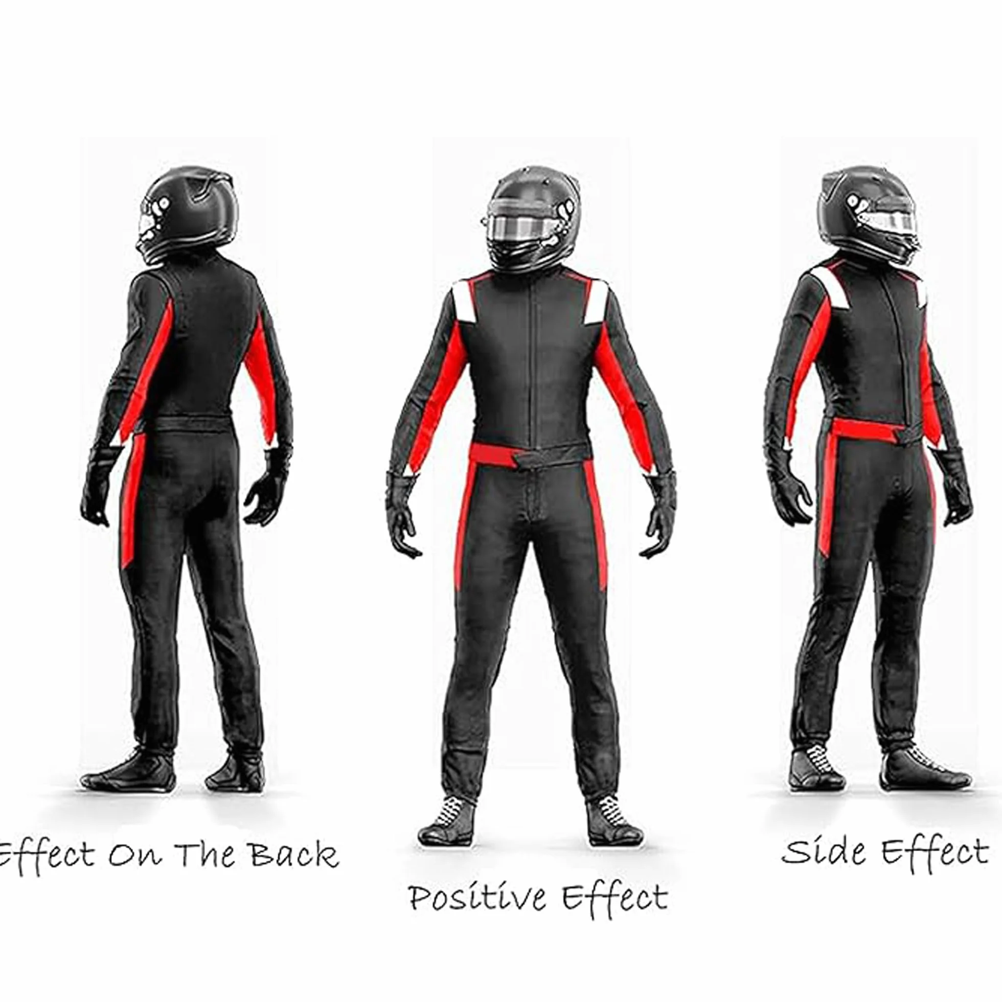 Bestgift Kart Racing Suit Einteiliger Trainingsanzug Kartinganzug