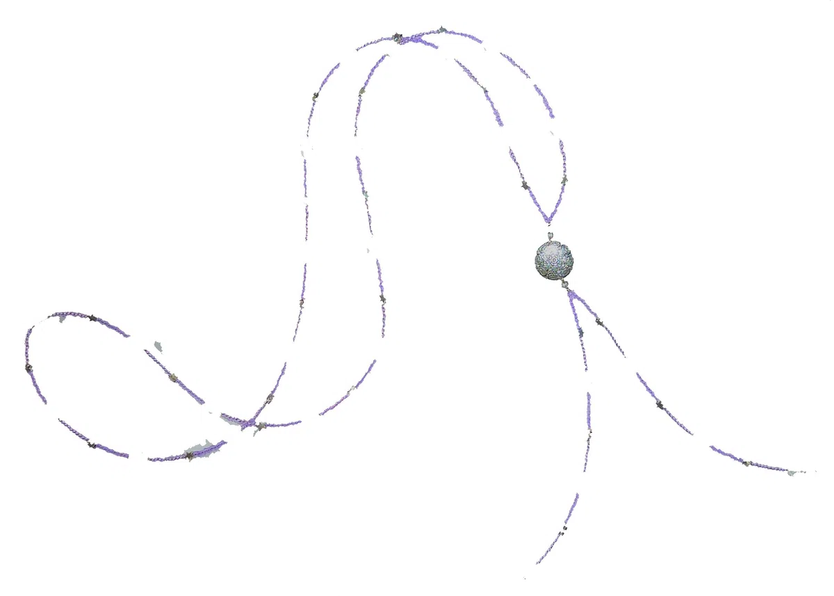 SSH-Design - lange Y - Kette - kristall & violett -