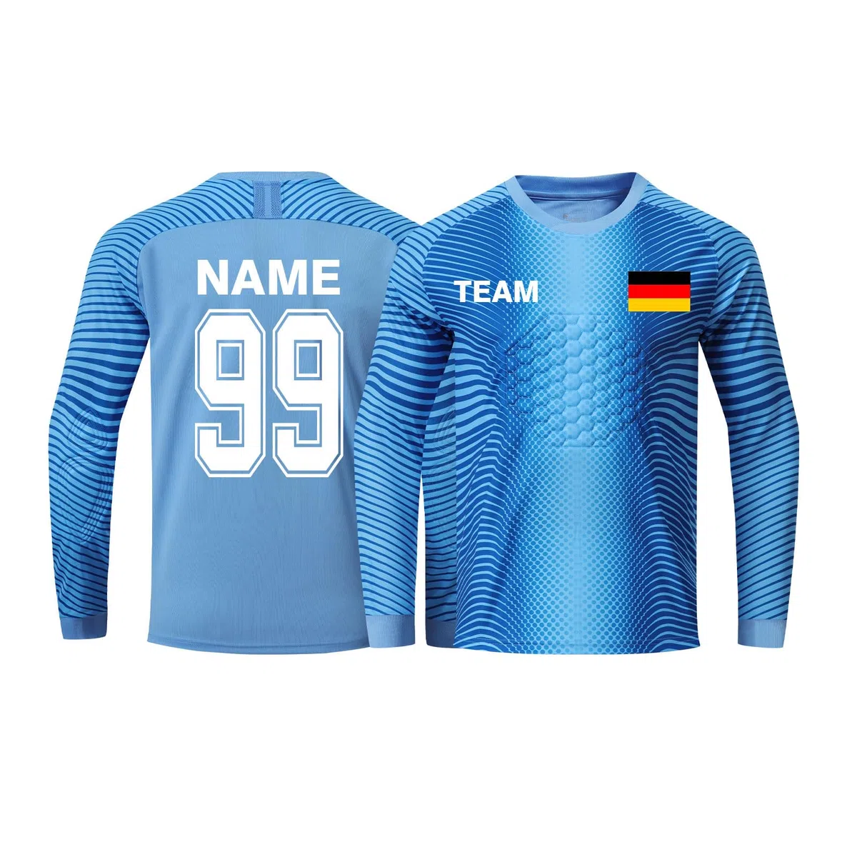 Benutzerdefiniert Torwarttrikot Set Kinder Herren mit Namen Personalisieren Tormann Trikot Kinder mit Polsterung