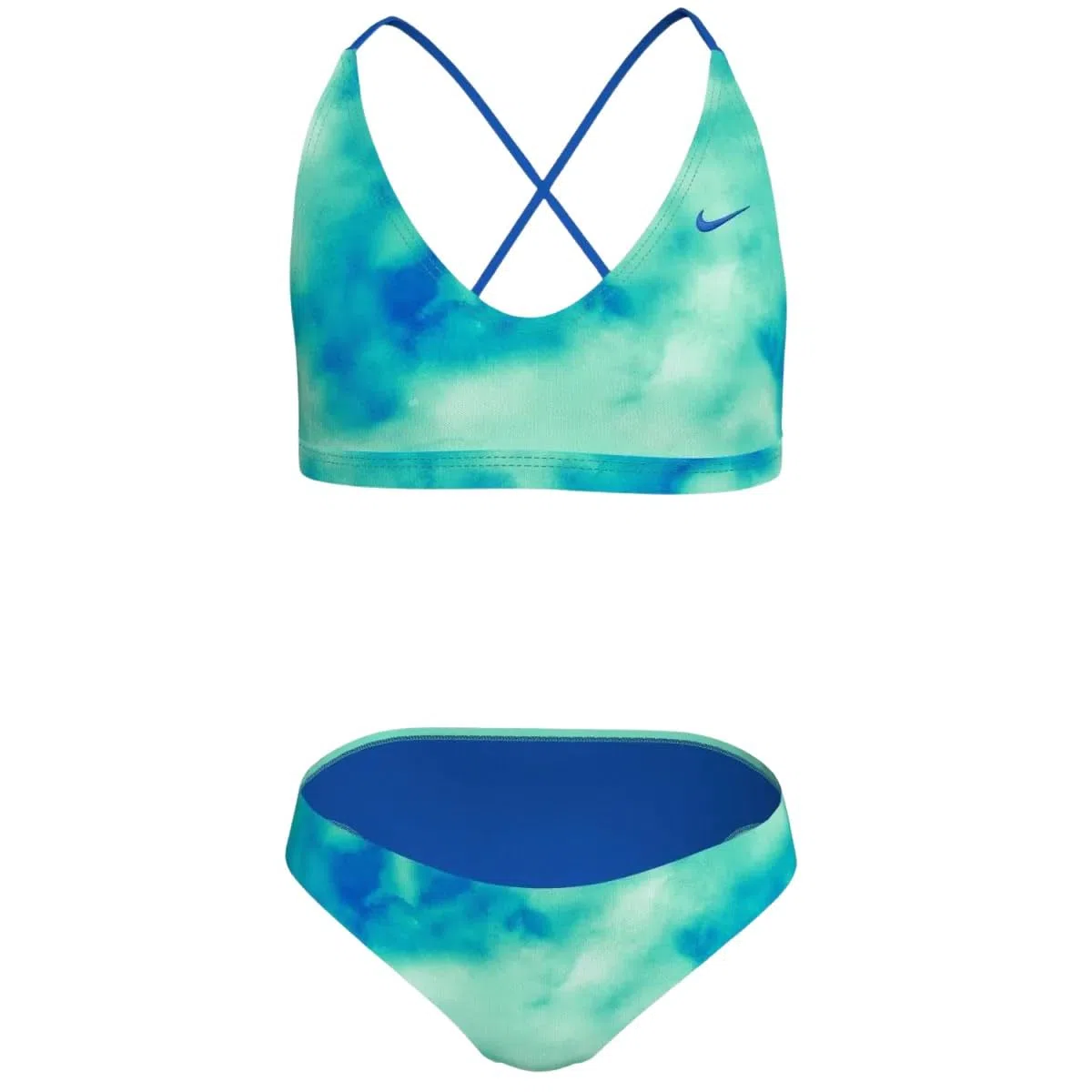Nike Unisex Nike Swim Aquatic Awe Lace Up Bikini Set Bleached Turq Swim Trunks