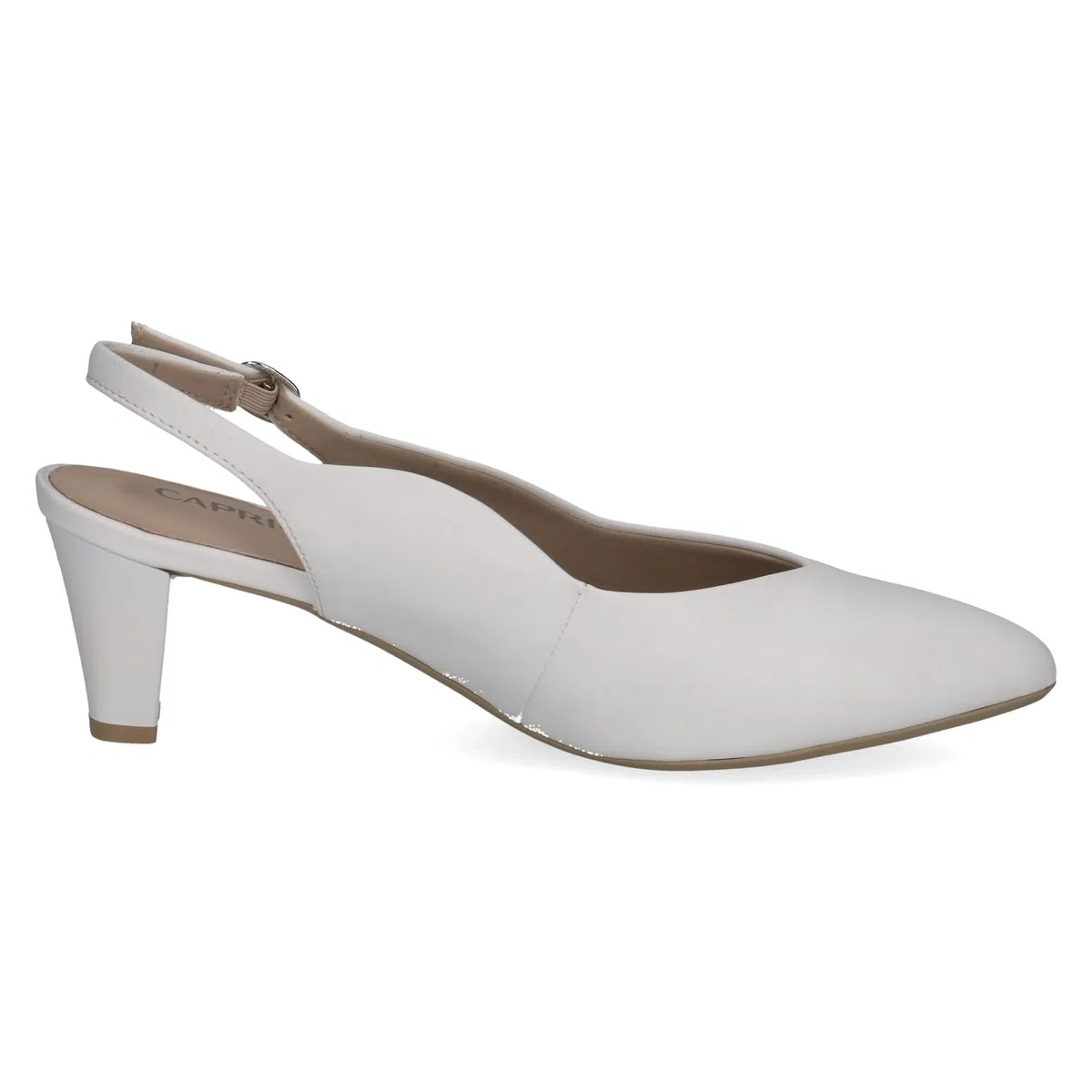 CAPRICE Comfort Damen Slingpumps aus Leder mit Blockabsatz