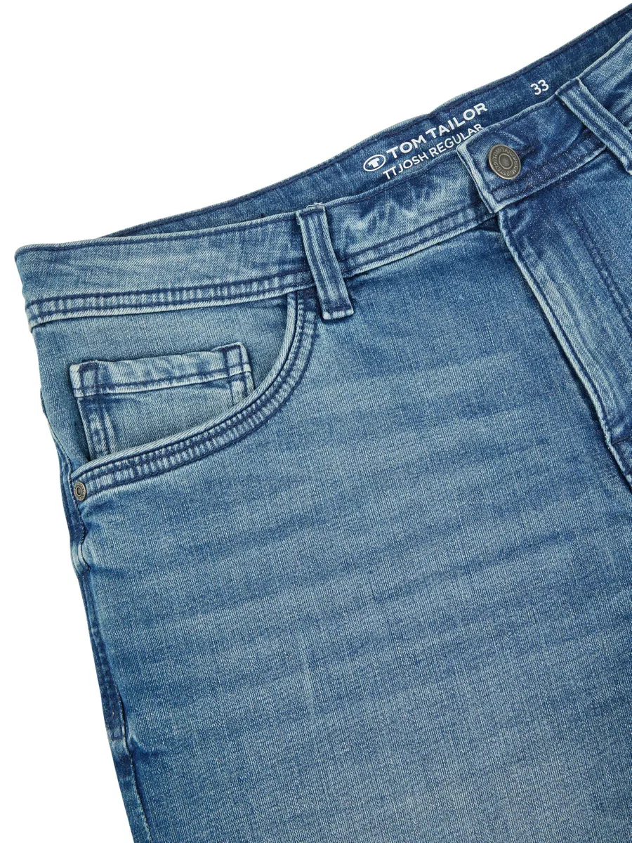 TOM TAILOR Jeans Shorts Herren Stretch Kurz Regular Slim Fit Josh Kurze Hosen Bermuda Shorts Sommer Denim Einfarbig Blau Schwarz 30 31 32 33 34 36 38 40 42