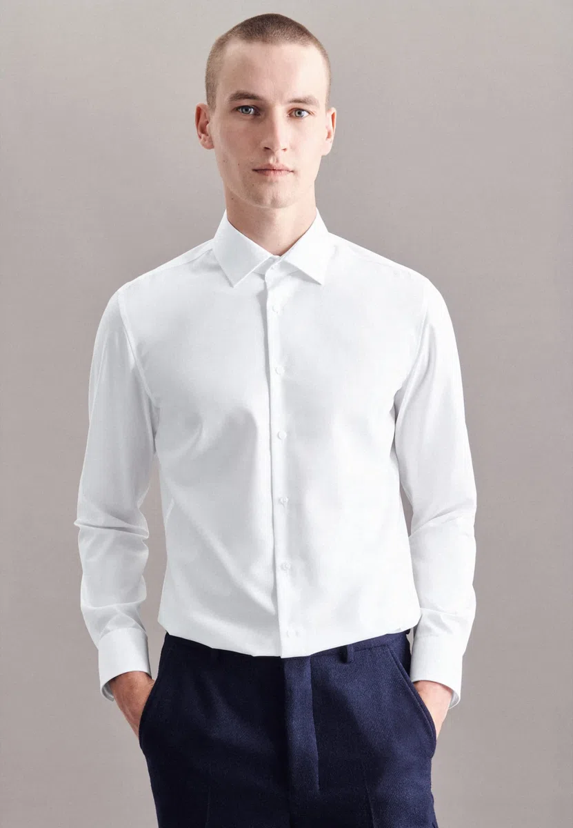 Seidensticker Herren Men Slim Longsleeve Cotton Hemd (1er Pack)