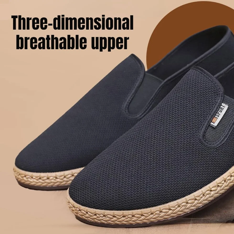 Espadrilles Herren Mesh Slippers für Herren Atmungsaktive Loafers Sommer Schuhe