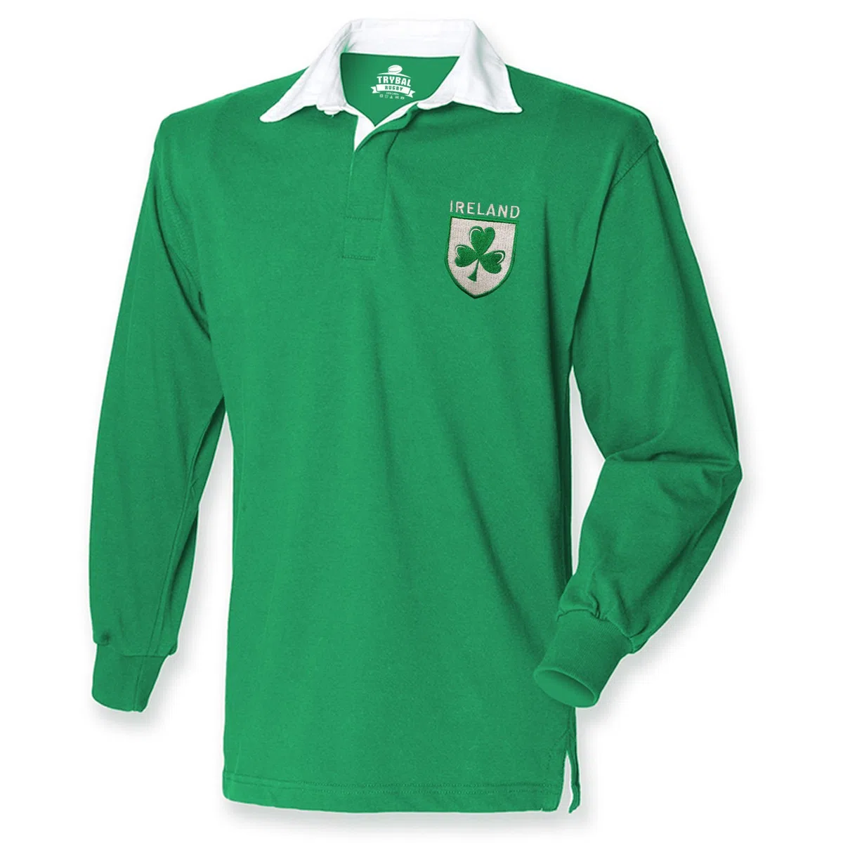 Retro Herren-Rugbyshirt für Irland-Fans, Trikot mit Kleeblatt-Logo 6 Nations Irisch